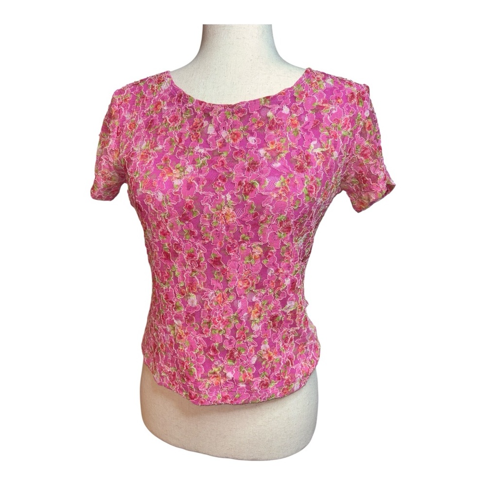 Carole Little Pink Floral Blouse
